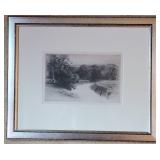 Signed Etching ~ A Sunset in Ireland by Sir Francis Seymour Haden