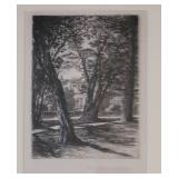 Signed Etching ~ Kensington Gardens by Sir Francis Seymour Haden