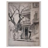 Signed Etching ~ Ravenel Doorway, Charleston by Elizabeth O