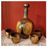 MCM Mod Decanter and Cordial Set