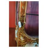 Miniature Tin Litho French Vernis Martin Display Case ~ Louis XV Style
