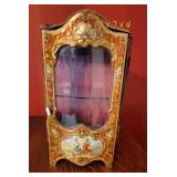 Miniature Tin Litho French Vernis Martin Display Case ~ Louis XV Style