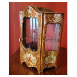 Miniature Tin Litho French Vernis Martin Display Case ~ Louis XV Style