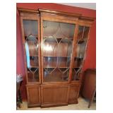 Gorgeous Mahogany Breakfront Display Cabinet