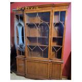 Gorgeous Mahogany Breakfront Display Cabinet