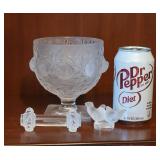Lalique Crystal Collection ~ Elisabeth Vase * Love Birds * Knife Rest