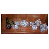 Vintage Duncan & Miller Pall Mall Elegant Glass Duck Ashtrays & Trinket Box Collection