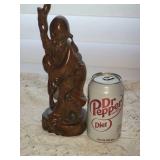 Chinese Hand Carved Wooden Statue of Shou Lao
