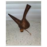 Retro Spanish Porron Wine Tooled Leather Decanter
