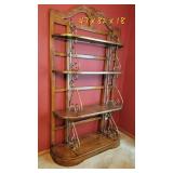 Drexel Heritage Walnut and Brass Baker