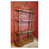 Drexel Heritage Walnut and Brass Baker
