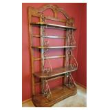 Drexel Heritage Walnut and Brass Baker