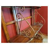 Drexel Heritage Walnut and Brass Baker