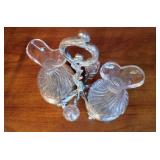 Louis XV Style Silver Plated and Crystal Oil and Vinegar Cruet Set