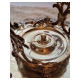 Antique Silverplate Tilting Tea Kettle on a Stand