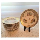 Antique Meissen 19th Century German Rococo Porcelain Plates ~ 11