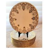 Cauldon Gold Gilt Rimmed Dinner Plates