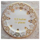 Cauldon Gold Gilt Rimmed Dinner Plates