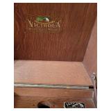 Antique Victrola Talking Machine Cabinet with Pieces