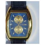 Vintage Eberle Men’s Double Dial Wristwatch with Display Cased Movement