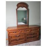 Burlington House Furniture Vintage Hardwood Vanity Dresser