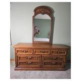 Burlington House Furniture Vintage Hardwood Vanity Dresser