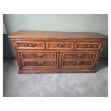 Burlington House Furniture Vintage Hardwood Vanity Dresser