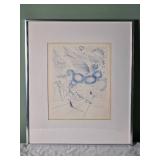 Salvador Dali Pegasus in Flight with Angel Fine Art Print