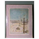 *SIGNED* Brilliant Fine Art European Landscape Print - Place de la Concorde