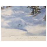 *SIGNED* Fine Art Watercolor Print - Elsie Cook - Snowy Bridge