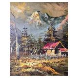 *SIGNED* Fine Art Landscape Print - David Wade - Mountain Cabin