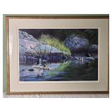 *ARTIST PROOF**SIGNED* Fine Art Naturalist Print - Jim Kasper - Common Loon and Loonlets