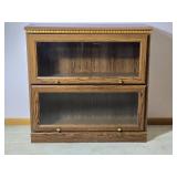 Vintage Short Barrister Bookcase - Two Shelf