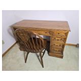 Traditional Executive Style Partner Desk with Chair