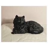 Vintage Cast Iron Black Cat Doorstop Figure