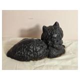 Vintage Cast Iron Black Cat Doorstop Figure