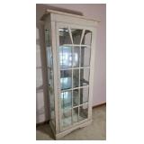 Distressed Cottage Style Curio Display Cabinet