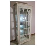 Distressed Cottage Style Curio Display Cabinet