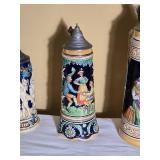 Collection of Decorative German Beer Steins