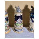Collection of Decorative German Beer Steins