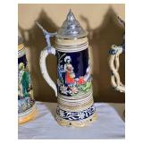 Collection of Decorative German Beer Steins