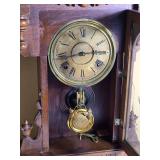 Antique Eastlake Style Walnut Mantel Clock
