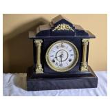 Antique Weld & Sons Black Mantel Clock