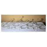 Extensive Clear Glass Swan Dish Collection