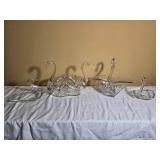 Vintage Clear Glass Swan Centerpiece Collection