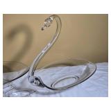 Assorted Clear Glass Swan Bowl Collection