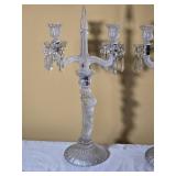 Pair of Crystal Cherub Candelabra Candle Holders