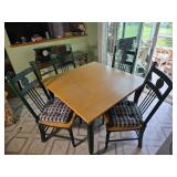 Country Style Dining Table with Four Apple Back Chairs