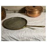 Vintage Copper Cookware and Brass Pan Collection