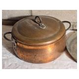 Vintage Copper Cookware and Brass Pan Collection